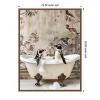 Amanti Art Penguin Pals in a Bubble Bath by Niky Rahner Framed Canvas Wall Art - 3 of 4