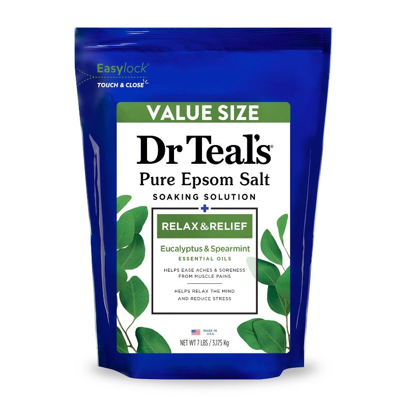Dr Teal's Relax & Relief Eucalyptus & Spearmint Pure Epsom Bath Salt, 1 of 11