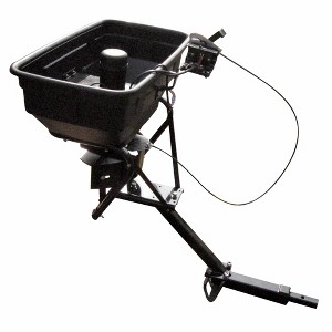 Field Tuff Grass Seed Fertilizer Spreader with Hitch Mount Receiver and Rain Protector for ATV, UTV, or Utility Tractor - 1 of 4