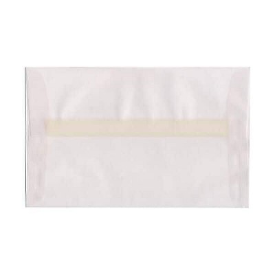 JAM Paper A8 Translucent Vellum Invitation Envelopes 5.5 x 8.125 Clear 79462I