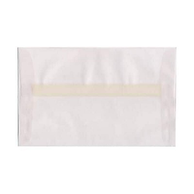 JAM Paper A8 Translucent Vellum Invitation Envelopes 5.5 x 8.125 Clear 79462I