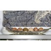 6" x 36" Contemporary Leaf Shaped Aluminum Tray White - Olivia & May - 2 of 4
