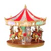 Mr. Christmas Animated LED Swarovski Holiday Carousel Musical Christmas Decoration, 12" - image 2 of 4