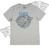 Seven Times Six Game of Thrones Direwolf Sigil Adult T-Shirt Grey - 4 of 4