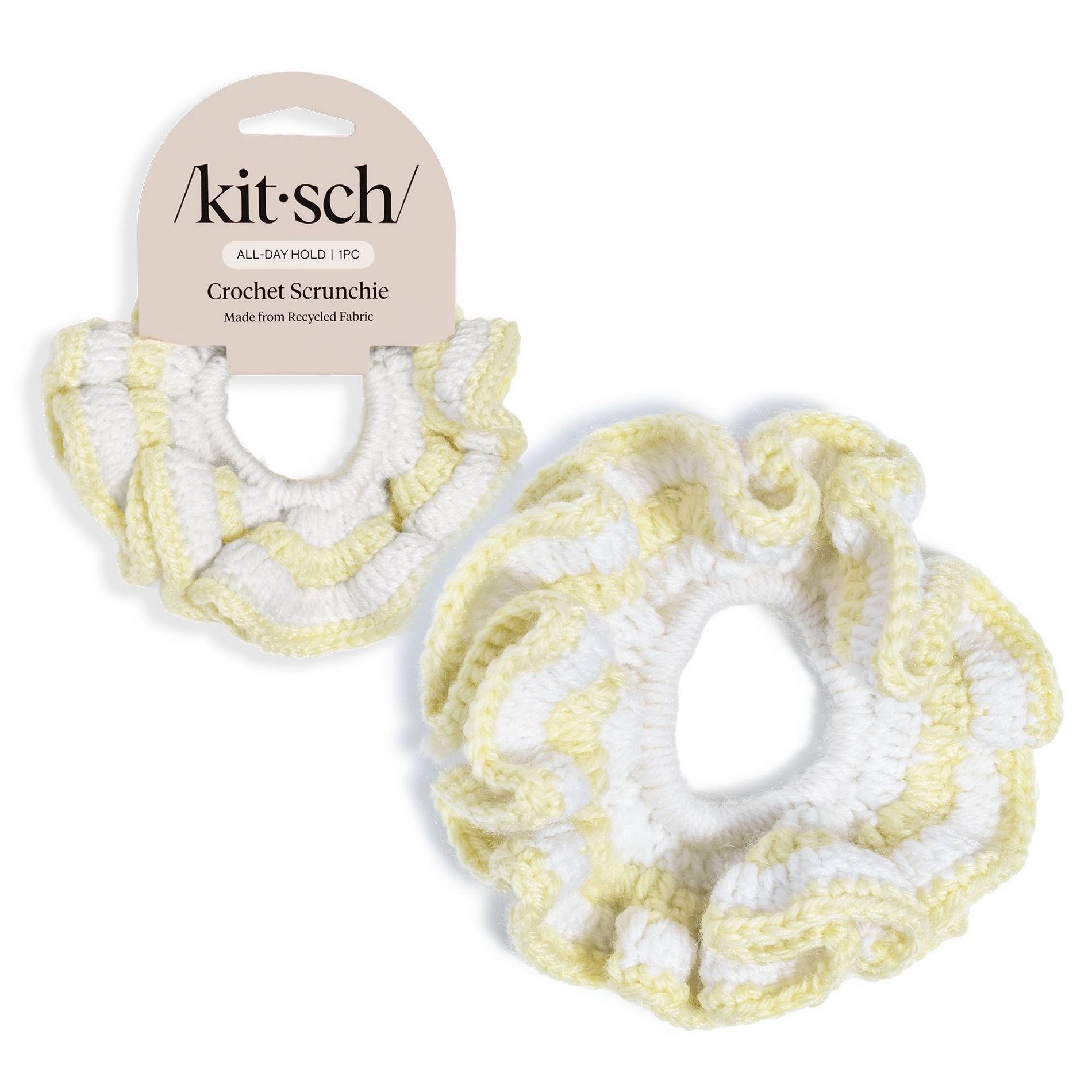 Kitsch Crochet Scrunchie - Butter Yellow