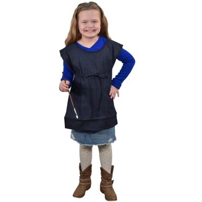 School Smart Heavy Duty Denim Child Apron, 20 x 17 Inches, Blue