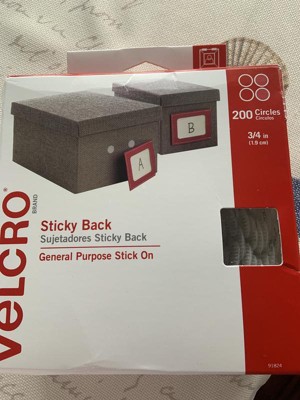 New! 200 Pk. Velcro Dots with Adhesive White 3/4 Circles Sticky Back