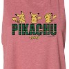 Women's Pokémon Plaid Pikachu Graphic Racerback Tank - Heather Mauve - Small - 2 of 3