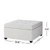 CAVINAS Versatile Storage Ottoman Bench with Tufted Waffle Stitch,Footstool with Hidden Storage Space,Storage Bench for bedroom,Living Room - 3 of 4