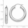 Black Bow Jewelry 5mm, 14k White Gold Classic Round Hoop Earrings, 30mm (1 1/8 Inch) - 3 of 4