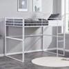 Aukfa Metal Loft Bed Twin Size, Loft Bed Frame with Safety Guard Rails & Flat Ladder, Twin Loft Bed for Kids Teens, Adults - 3 of 4