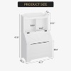 Kids Bookshelf and Storage Organizer, Box Chest with -Top Lid, Toddler Bookcase Cabinet with 3 Open Shelves for Playroom - 3 of 4