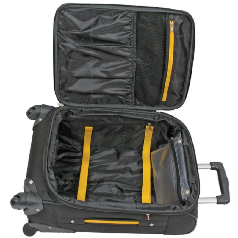 Geoffrey Beene Golden Gate Collection 3 Pc Luggage Set, Black w/ Gold Trim, 2 of 6