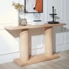 KIGFTSOD 59in Modern Minimalist Wooden Console Table with Column Pedestal – Elegant Accent for Entryway, Living Room, Hallway - 2 of 4