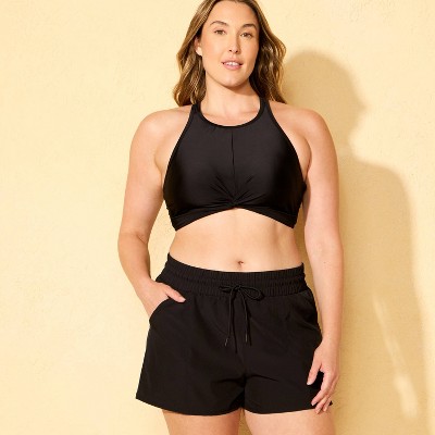 Shade & Shore Women's Drawstring Swim Shorts - Shade & Shore™ Black M — фото 4