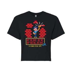 Women's - Disney - I Can Fix It Felix Cropped Graphic T-Shirt - 1 of 4