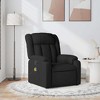 vidaXL Black Fabric Massage Recliner Chair - Manual Recline, Vibration Function, Comfy Fabric Seating Area, Home/Living Room - 2 of 4