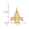 Black Bow Jewelry 14k Yellow Gold Plated Sterling Silver Iowa State Cyclones NCAA Extra Small Pendant - 2 of 3