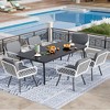 GustoWave Patio Dining Chairs Set of 2, Porch Armchairs with Cushions for Indoor, Garden, Balcony, Terrace, Backyard - 4 of 4