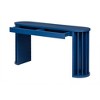Luxystar 59’’ Long Console Table with Curved and Straight Line Design for Entrance and Living Room, Navy Blue - 3 of 4