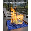 VEVOR Fire Glass, 20LBS / 9KG High-Temperature Resistant Fireplace Rocks, 3/4-Inch / 19.05 mm Reflective & Smokeless Firepit Glass Beads, Cobalt Blue - 3 of 4