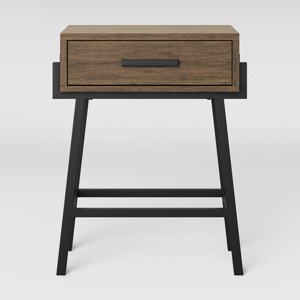 Corinna Angle Leg Side Table Wood - Threshold™: Modern Rectangle Accent Table - 1 of 4