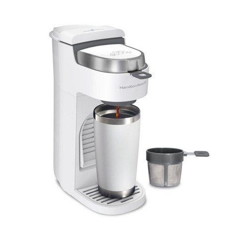 Hamilton Beach The Scoop Single serve Coffee Maker 47621 White 14 Oz Capacity Uses Pods Ground Coffee Dishwasher safe Target