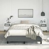 Bed Frame Dark Grey Fabric (100% polyester), plywood, engineered wood - 3 of 4