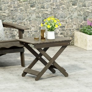 Folding Acacia Wood Outdoor Side Table, Small Portable Camping Table for Patio, Balcony or Travel – Cuddlewood - 1 of 4