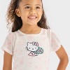 Toddler Girls' Hello Kitty Sporty Mesh Double Layer Dress - Ivory - 2 of 4