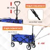 BestMassage Folding Wagon Cart Collapsible Wagon Cart  for Garden Camping Beach Shopping - 3 of 4
