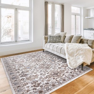 Gertmenian Alor Arcadia Traditional Oriental Ivory Indoor Polypropylened Area Rug - 1 of 4