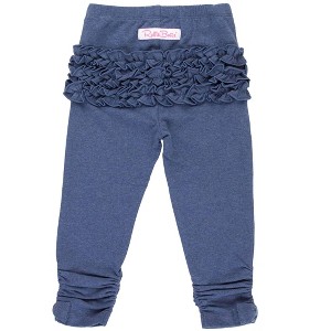 RuffleButts Toddler Girls Ruched Bow Leggings - 1 of 4