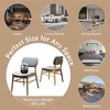 Kumasinova 17.5"Mid-Century Dining Chair with Rubberwood Legs,Set of 2,Refined Fabric Upholstery Kitchen Chair,Retro Armless Chairs - 4 of 4