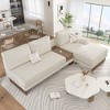 VYNXARIA 114in L-shaped Sofa Sectional Sofa with Two USB Ports and Two Power Sockets,a Storage Drawer and a Reversible Chaise Lounge,Beige - 2 of 4