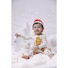 STAR WARS Christmas Baby Bodysuit, Pants and Velour Santa Hat 3 Piece Outfit Set Newborn to Infant - 2 of 4