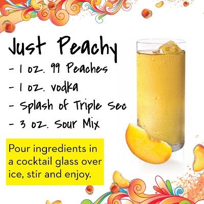 99 Peaches Liqueur - 50ml Plastic Bottle