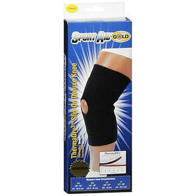 Sport Aid Gold Therma Dry Patella Knee Support Large Black