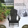 Tangkula 2PCS HDPE Adirondack Chair W/Ergonomic Design&Ottoman Outdoor Lounge Armchair Chair for Yard&Patio Black/Coffee/Grey/Turquoise/White - 4 of 4