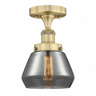 Fulton - 1 Light Semi-Flush Mount In Industrial Style-8.25 Inches Tall and 6.5 Inches Wide