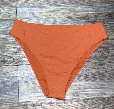 Women's High Waist Extra Cheeky High Leg Jacquard Bikini Bottom - Shade &  Shore™ Orange : Target