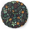 Ninola Design Christmas Botanical Charcoal Round Floor Pillow - Deny Designs - 2 of 4