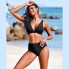 AI'MAGE Bikini Set for Women Two Piece High Waisted Swimsuits 2025 V Neck Bathing Suit Back Self Tie Straps Swimmear S-XXL - 3 of 3