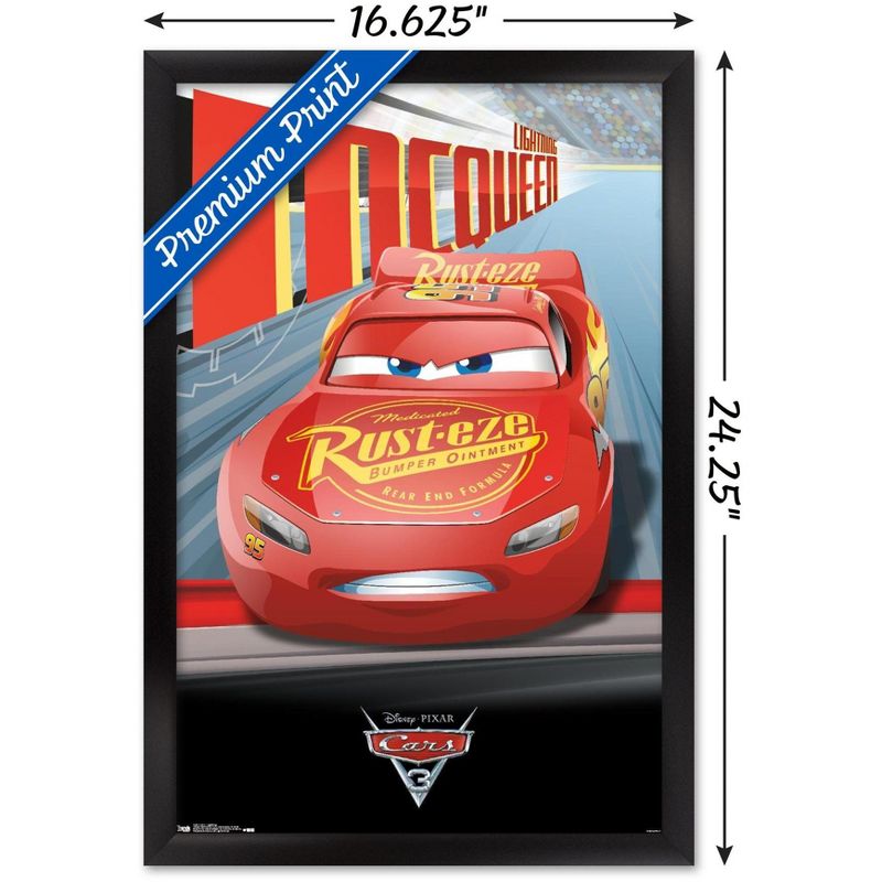 Trends International Disney Pixar Cars 3 - Lightning Framed Wall Poster Prints, 3 of 7