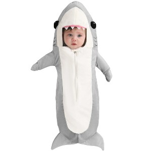 HalloweenCostumes.com Swimming Shark Bunting Costume For Infants. - 1 of 1