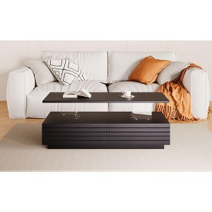 NicBex 47" Smart LED Coffee Table, Dimming Rectangular Center Table with 2 Hidden Drawers & Touch Control  for Living Room & Home Theater - 1 of 4