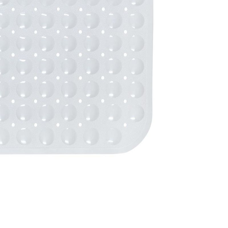 Carnation Home Fashions Stall Size"Bubble" Look Vinyl Bath Mat in white., 2 of 5