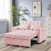 TIRAMISUBEST 3-IN-1 Convertible Velvet Loveseat Sofa Bed with 3 Adjustable Positions–Stylish Sofa Bed for Small Spaces - 2 of 4