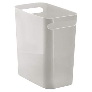 mDesign Plastic Slim Large 2.5 Gallon Trash Can Wastebasket