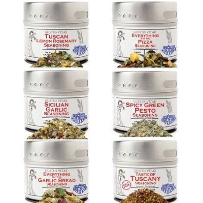 Italian Seasoning Gift Set - Tastes of Italy - Artisanal Spice Blends Six Pack | Gustus Vitae